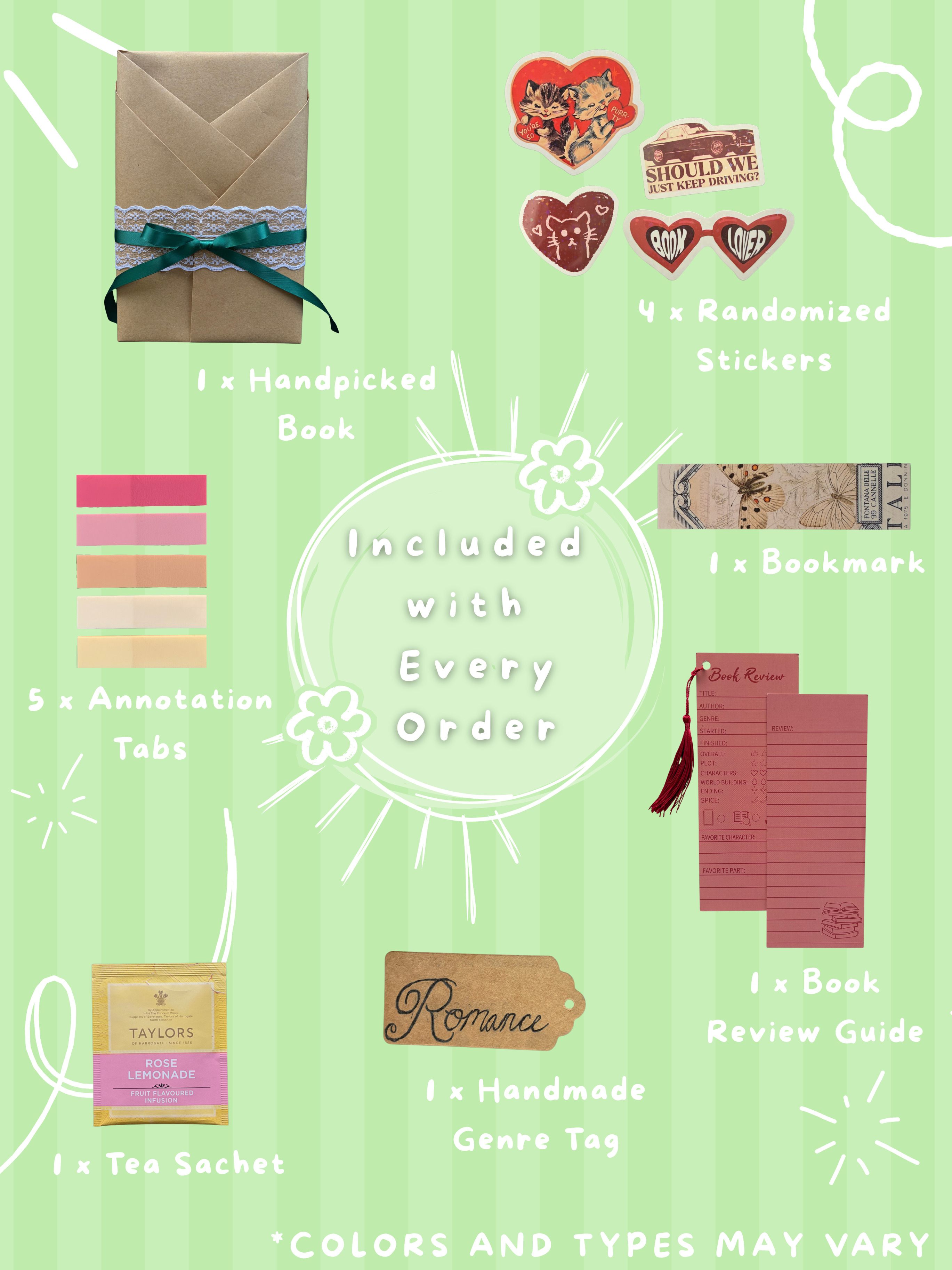 Book Suggestion reader extras included with each order