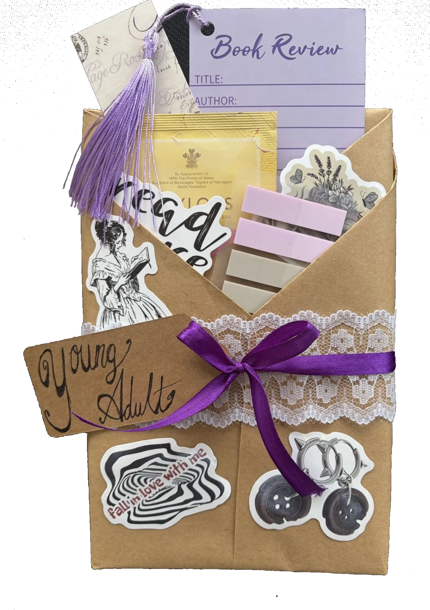 Young adult wrapped book package